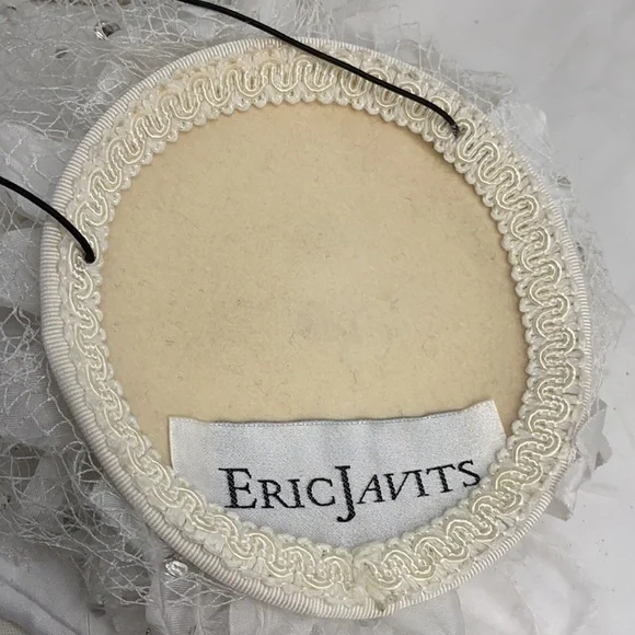Eric Javits White Wedding Bridal Veil Hat - Picture 9 of 9